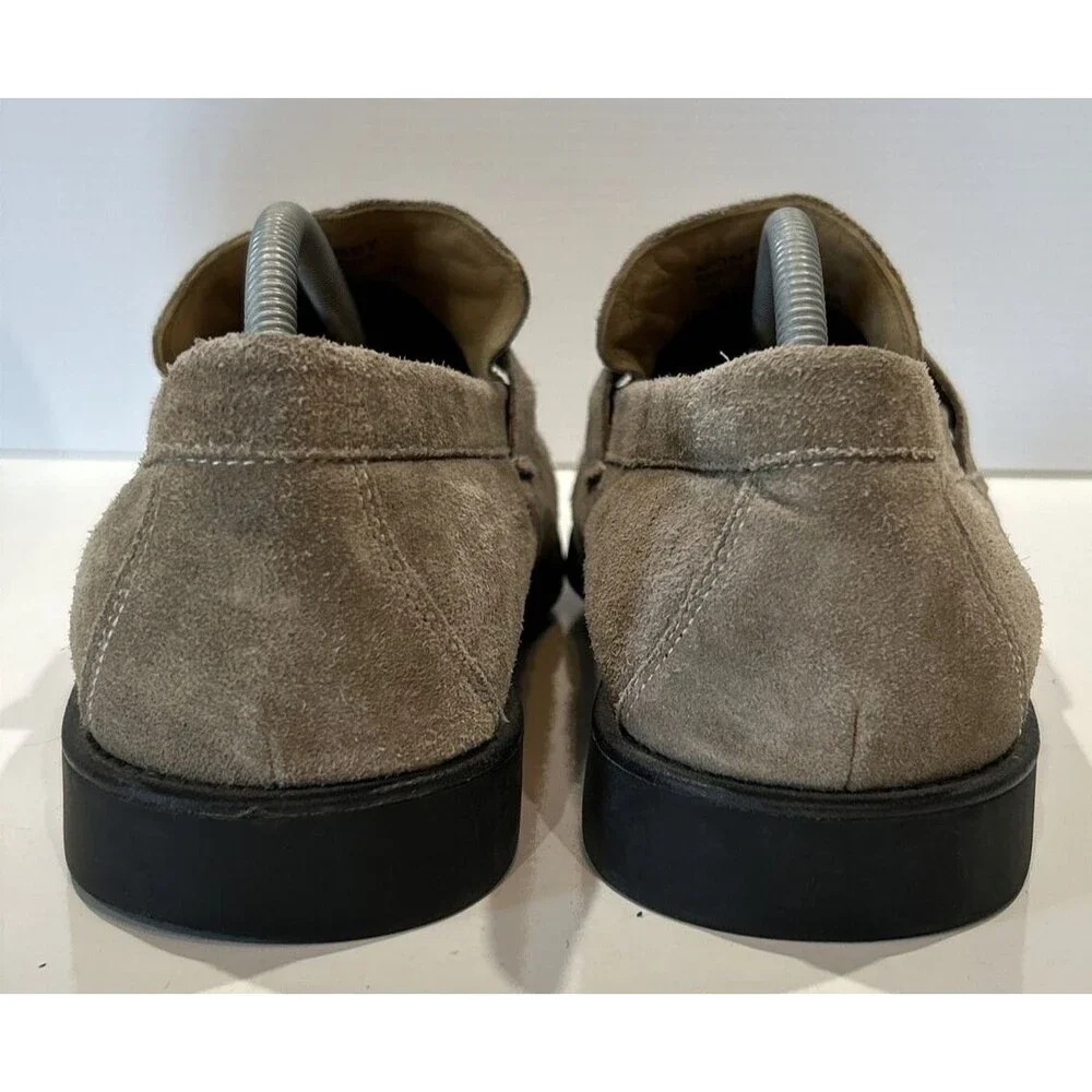 Steptronic Men's 46 Suede Sheepskin Soft Comfort Loafers Shoes Monterey
